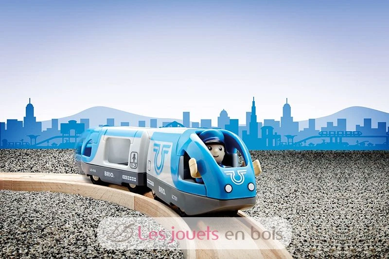 Blauer Reisezug (Batterielok) - Brio 4 Blauer Reisezug (Batterielok) - Brio – Bild 4