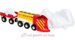 Schneepfluglokomotive - Brio -Modell Spielzeug Für Kinder brio world 33606 train chasse neige pour circuit de train en bois systeme d attache aimantee jouets