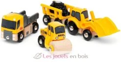 Karton Mit 3 Baumaschinen - Brio -Modell Spielzeug Für Kinder brio world 33658 coffret de 3 engins de chantier pour circuit de train en bois camion benne rouleau compresseur chargeuse