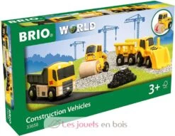 Karton Mit 3 Baumaschinen - Brio -Modell Spielzeug Für Kinder brio world 33658 coffret de 3 engins de chantier pour circuit de train en bois camion benne rouleau compresseur chargeuse jouets jeu enfants loisir