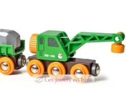 Geniale Kranwagen - Brio -Modell Spielzeug Für Kinder brio world 33698 wagon grue ingenieux accessoire pour circuit de train en bois avec connexions aimantees jouet chantier enfant grumier