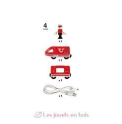 Wiederaufladbarer Personenzug - Brio -Modell Spielzeug Für Kinder brio world 33746 train de voyageur rechargeable train electrique avec cable usb pour circuit de train en bois jouets enfants