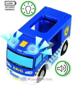 Police Truck - Sound And Light - Brio -Modell Spielzeug Für Kinder brio world 33825 camion de police son et lumiere camion avec son et lumieres piles incluses pour circuit de train en bois jouets enfant
