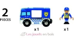 Police Truck - Sound And Light - Brio -Modell Spielzeug Für Kinder brio world 33825 camion de police son et lumiere camion avec son et lumieres piles incluses pour circuit de train en bois jouets enfant interactif