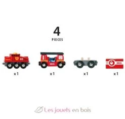 Feuerwehr-Löschzug - Brio -Modell Spielzeug Für Kinder brio world 33844 train des pompiers sans pile systeme d attache aimantee pour circuit de train en bois jouets enfant