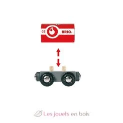 Feuerwehr-Löschzug - Brio -Modell Spielzeug Für Kinder brio world 33844 train des pompiers sans pile systeme d attache aimantee pour circuit de train en bois jouets enfants interactif
