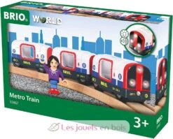 Metro - Sound And Light - Brio -Modell Spielzeug Für Kinder brio world 33867 metro son et lumiere train manuel avec son et lumiere theme ville urbain transport en commun