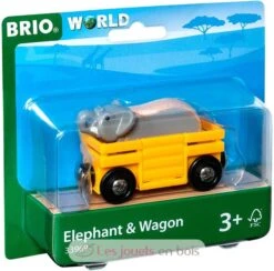Elefantentransportwagen - Brio -Modell Spielzeug Für Kinder brio world 33969 wagon et elephant accessoire pour circuit de train en bois avec connexions aimantees theme safari jouets enfants