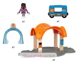 Smart Tech Sound Bahnhof Mit Action Tunnel - Brio -Modell Spielzeug Für Kinder brio world 33973 gare smart tech sound accessoire pour circuit de train en bois actions de jeu stem jouets enfant