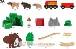 Nordische Waldtiere Set - Brio 14 Nordische Waldtiere Set - Brio -Modell Spielzeug Für Kinder brio world 33988 grand circuit exploration coffret complet 27 pieces avec pont et animaux du grand nord circuit de train en bois jouet