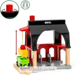 Brio Roter Tierstall 8 Brio Roter Tierstall -Modell Spielzeug Für Kinder brio world grange des animaux accessoire pour circuit de train en bois action de jeu sans pile avec aimant 36012 jeu 1