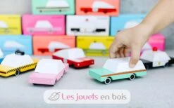 Teal Wagon - Candylab Toys -Modell Spielzeug Für Kinder candylab toys 853470008577 voiture en bois bleu jouet bois