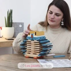 Kapla Baukasten Eule - Kapla -Modell Spielzeug Für Kinder coffret kapla chouette planchettes construction bois 4