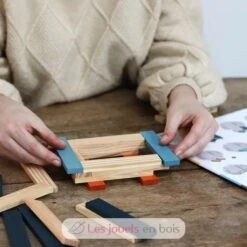 Kapla Baukasten Eule - Kapla -Modell Spielzeug Für Kinder coffret kapla chouette planchettes construction bois 5