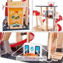 Stunt-Fahrbahn Mit Ladestation - Hape Toys 13 Stunt-Fahrbahn Mit Ladestation - Hape Toys -Modell Spielzeug Für Kinder e3019 hape garage looping voitures de course 4
