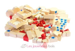 Schlossbaukasten 145 Stücke - Goki -Modell Spielzeug Für Kinder goki 58984 chateau de construction en bois 1