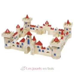 Schlossbaukasten 145 Stücke - Goki -Modell Spielzeug Für Kinder goki 58984 chateau de construction en bois