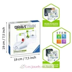 Gravitrax - Seilrutsche Weiß Grau Ravensburger -Modell Spielzeug Für Kinder gravitrax tyrolienne circuit a billes construction concevoir pieces technique 26158 enfants jeux jouets