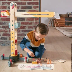 Großer Kran - Janod -Modell Spielzeug Für Kinder j06468 janod grande grue en bois 2