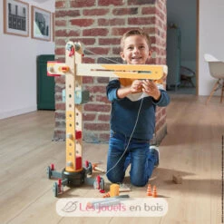 Großer Kran - Janod -Modell Spielzeug Für Kinder j06468 janod grande grue en bois 4