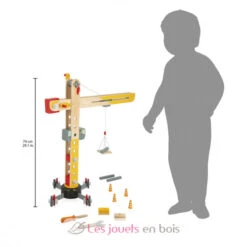 Großer Kran - Janod -Modell Spielzeug Für Kinder j06468 janod grande grue en bois 5