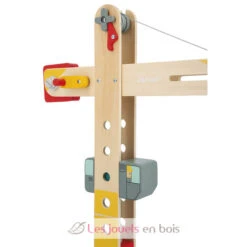 Großer Kran - Janod -Modell Spielzeug Für Kinder j06468 janod grande grue en bois 6