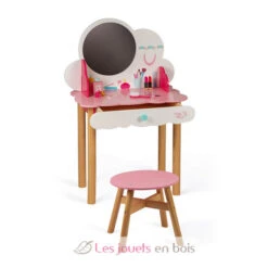Schmink- Und Frisiertisch P'tite Miss - Janod -Modell Spielzeug Für Kinder j06553 janod coiffeuse enfant coiffeuse p tite miss bois 7