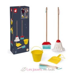 Putz- Und Wisch-Set - Janod -Modell Spielzeug Für Kinder j06588 janod set de menage bois 8