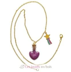 Set Ketten 4 Anhänger-Fläschchen Feen - Janod -Modell Spielzeug Für Kinder j07994 janod coffret bijoux fioles de fees a cree activite creative 4