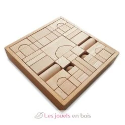 Holzbausteine Palast - Natürlich - Mazafran -Modell Spielzeug Für Kinder jeu de construction palais naturel coffret bois