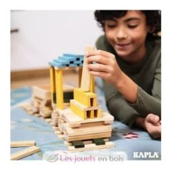 Kapla 120 Blau Gelb Grün - Kapla -Modell Spielzeug Für Kinder kapla 120 baril bleu jaune vert planchettes construction bois 4