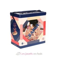 Kapla 120 Blau Rosa Rot - Kapla -Modell Spielzeug Für Kinder kapla 120 baril bleu rose rouge planchettes construction bois