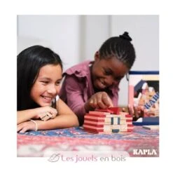 Kapla 120 Blau Rosa Rot - Kapla -Modell Spielzeug Für Kinder kapla 120 baril bleu rose rouge planchettes construction bois 4