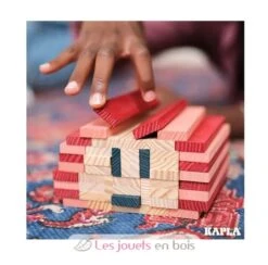 Kapla 120 Blau Rosa Rot - Kapla -Modell Spielzeug Für Kinder kapla 120 baril bleu rose rouge planchettes construction bois 5
