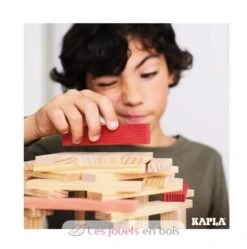 Kapla 120 Blau Rosa Rot - Kapla -Modell Spielzeug Für Kinder kapla 120 baril bleu rose rouge planchettes construction bois 7