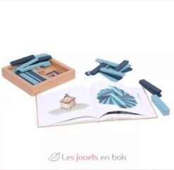 Box 40 Blau Platten + Kunstbuch - Kapla -Modell Spielzeug Für Kinder kapla livre et couleurs bleu 2