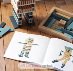 Box 40 Blau Platten + Kunstbuch - Kapla -Modell Spielzeug Für Kinder kapla livre et couleurs bleu 3