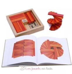 Feld 40 Rot Und Orange Platten + Kunstbuch - Kapla -Modell Spielzeug Für Kinder kapla livre et couleurs orange rouge 2