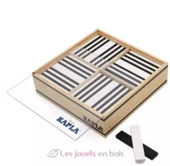 100er Kapla Misch Schwarz Und Weiß 50 50 - Kapla -Modell Spielzeug Für Kinder kapla noir et blanc 1