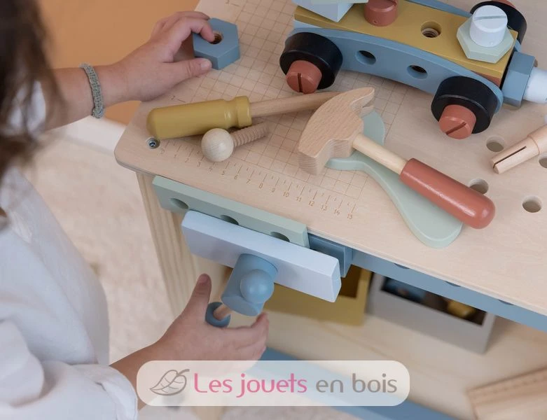 Blaue Werkbank Aus Holz - Little Dutch 5 Blaue Werkbank Aus Holz - Little Dutch – Bild 5