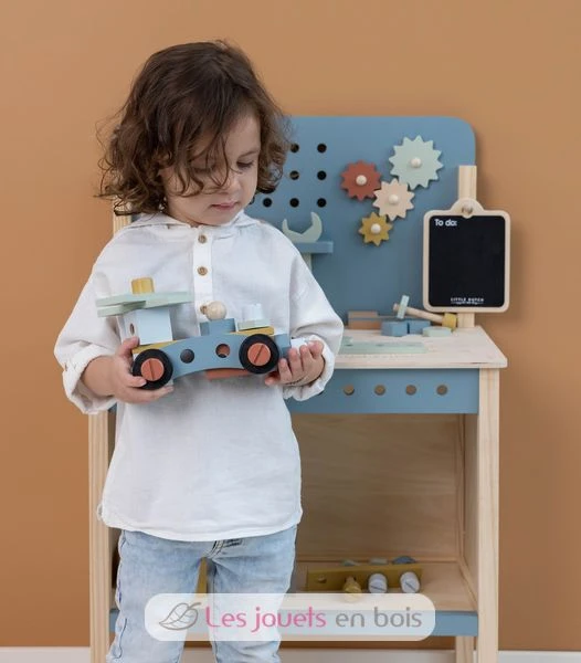 Blaue Werkbank Aus Holz - Little Dutch 7 Blaue Werkbank Aus Holz - Little Dutch – Bild 7