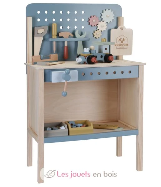 Blaue Werkbank Aus Holz - Little Dutch 1 Blaue Werkbank Aus Holz - Little Dutch