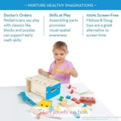 Kleine Hölzerne Werkbank - Melissa & Doug -Modell Spielzeug Für Kinder melissa doug banc d outils pour marteaux et scies jouets en bois 19386 jeu enfant