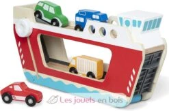 Fähre Und 4 Holzfahrzeuge - Melissa & Doug