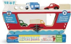 Fähre Und 4 Holzfahrzeuge - Melissa & Doug -Modell Spielzeug Für Kinder melissa doug ferry en bois avec 4 vehicules en bois 41600 jeu jouets