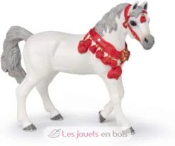 Arabische Pferd Weiß In Der Parade Gekleidet - Papo