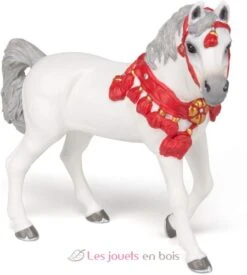Arabische Pferd Weiß In Der Parade Gekleidet - Papo -Modell Spielzeug Für Kinder papo cheval arabe blanc en tenue de parade poulains et poneys figurine 51568 jouet