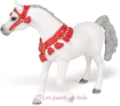 Arabische Pferd Weiß In Der Parade Gekleidet - Papo -Modell Spielzeug Für Kinder papo cheval arabe blanc en tenue de parade poulains et poneys figurine 51568 jouets enfants