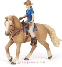 Westpferd Und Sein Westlicher Reiter - Papo 21 Westpferd Und Sein Westlicher Reiter - Papo -Modell Spielzeug Für Kinder papo figurines a collectionner cheval et cavalier cheval western 51566 jeux jouets enfants chevaux imaginer creer