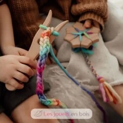Strickgabel - Speelbelovend -Modell Spielzeug Für Kinder speelbelovend fourchette a tressage fourche a tricoter en bois lucet 4